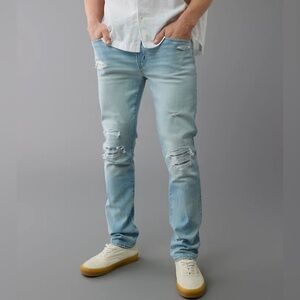 AMERICAN EAGLE Men’s AirFlex+ Patched Slim Jean, 26x28